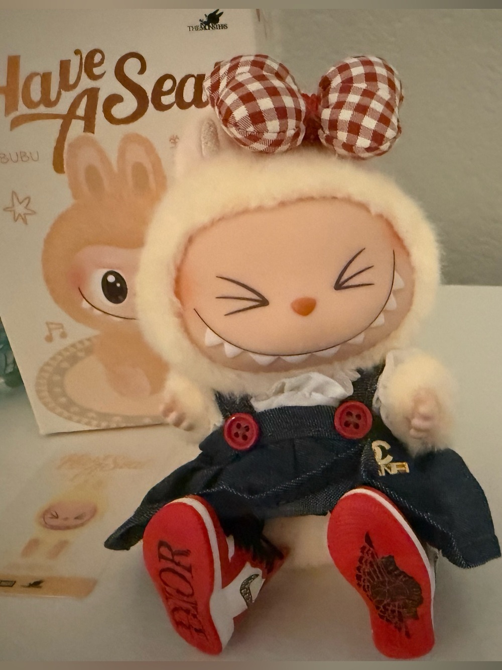 Labubu Have a Seat Pop Mart + Custom Denim Outfit - Picture 4 of 16